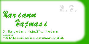 mariann hajmasi business card